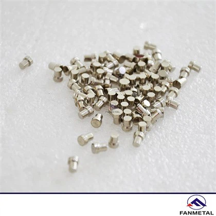 Remaches planos de contacto de tungsteno